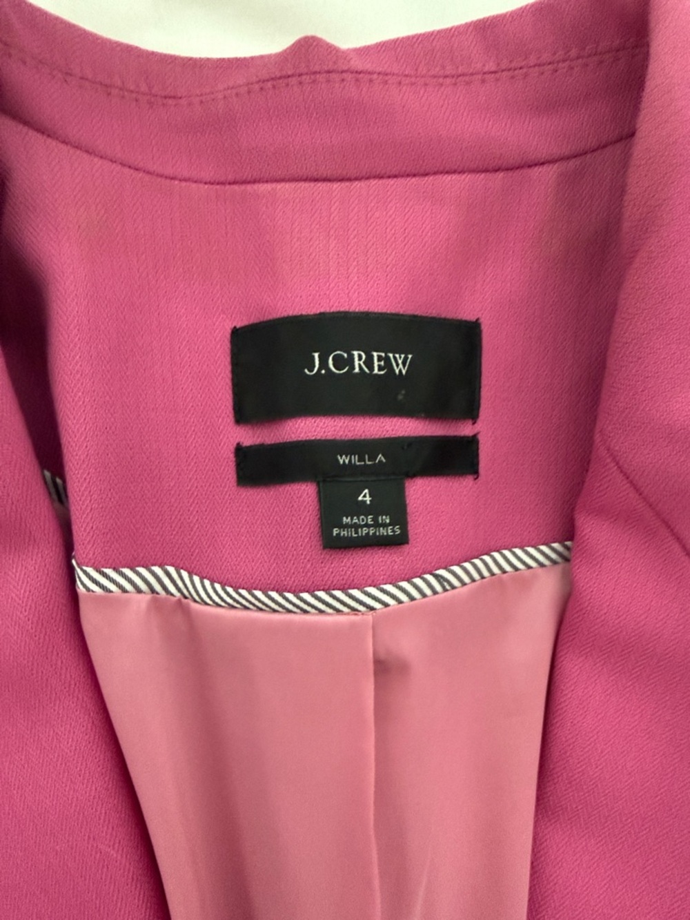 J. Crew Vibrant Pink Single-Button Blazer - Picture 4 of 4